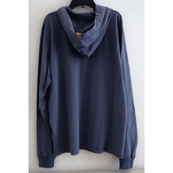 UGG 1133430 Men's Sz Medium Cyclone Blue Zachery Hooded Long Sleeve T-Shirt - Picture 2 of 10